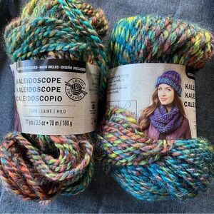 2 Skeins Loops & Threads Kaleidoscope Jasper Yarn